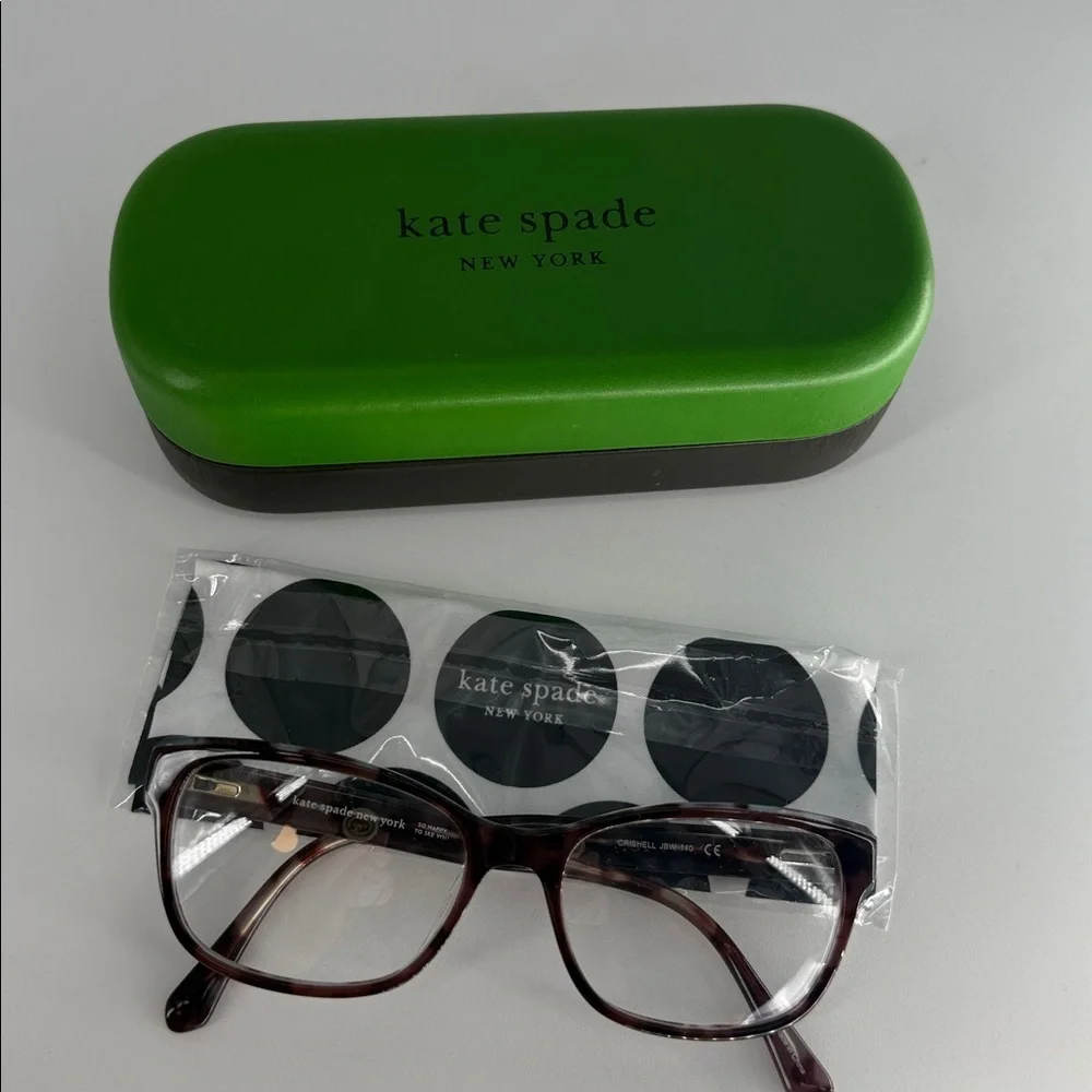 kate spade Tortoiseshell Square Acrylic Glasses
